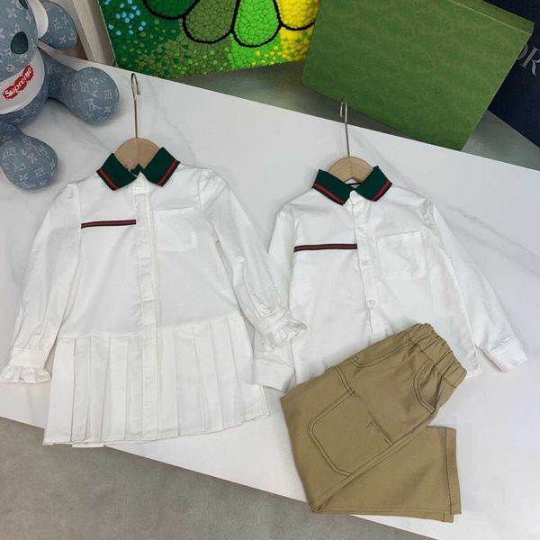 clothing sets high end children's wear g brother sister's luxury british suit shirt+casual pants princess skirt, White
clothing sets high end children's wear g brother sister's luxury british suit shirt+casual pants princess skirt, White