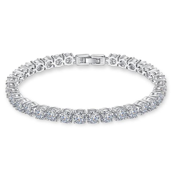 chain 925 sterling silver luxury 5mm cubic zirconia tennis crystal bracelet suitable for women's party jewelry 230512, Black
chain 925 sterling silver luxury 5mm cubic zirconia tennis crystal bracelet suitable for women's party jewelry 230512, Black