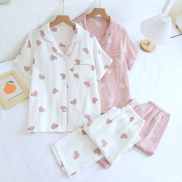 women's sleepwear 3 colors spring summer pajamas for women 100% cotton crepe love print homewear set simple fresh two piece female home, Black;red
women's sleepwear 3 colors spring summer pajamas for women 100% cotton crepe love print homewear set simple fresh two piece female home, Black;red