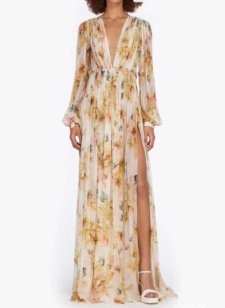 european station 2023 spring/summer new women's v-neck lantern long sleeve printed pleated collar collar with wooden ear style long dre, Black;gray
european station 2023 spring/summer new women's v-neck lantern long sleeve printed pleated collar collar with wooden ear style long dre, Black;gray