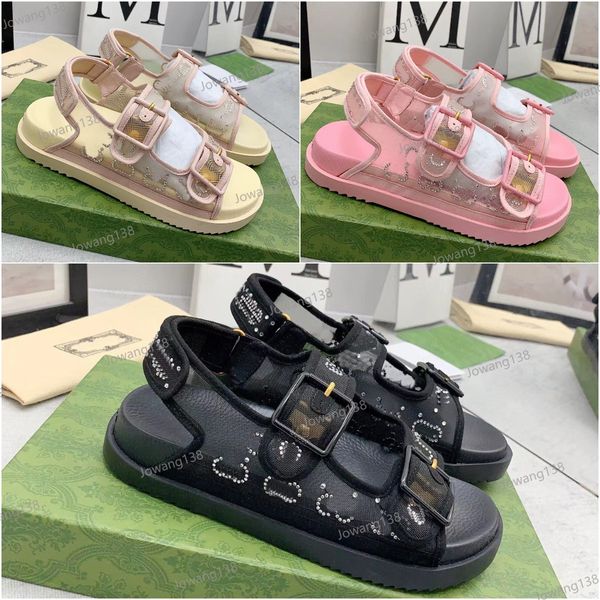 women crystals sandal designer spring summer slippers fashion buckle color matching pink black mesh drill sandal size 35-40
women crystals sandal designer spring summer slippers fashion buckle color matching pink black mesh drill sandal size 35-40