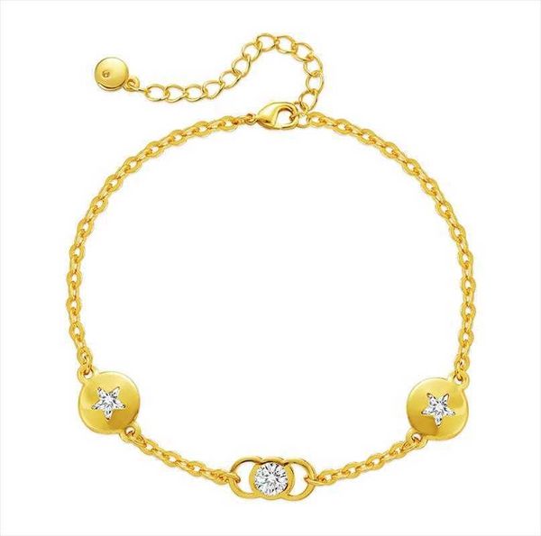 color protection link pentagram zircon creative bracelet light luxury texture o shaped chain simple hand jewelry plated real gold, Black
color protection link pentagram zircon creative bracelet light luxury texture o shaped chain simple hand jewelry plated real gold, Black