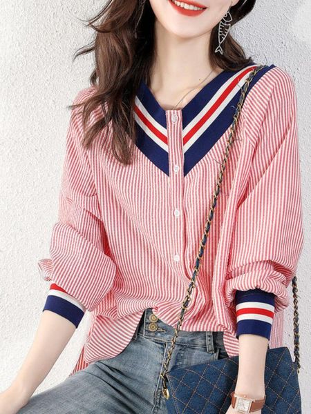 shirts temperament stripe korea fashion college loose thin vneck shirt women's long sleeve cardigan casual coat ladies office, White
shirts temperament stripe korea fashion college loose thin vneck shirt women's long sleeve cardigan casual coat ladies office, White