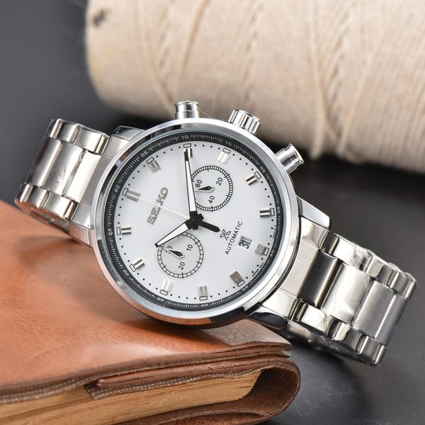 2023 new casual men's watch japanese quartz movement watch gift watch automatic date battery analog clock luxury famous watch, Slivery;brown
2023 new casual men's watch japanese quartz movement watch gift watch automatic date battery analog clock luxury famous watch, Slivery;brown