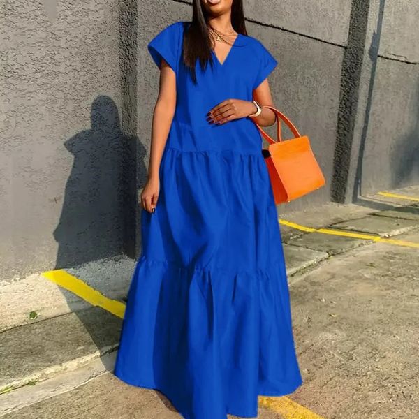 casual dresses lady folds a-line dresses vestido fashion loose short sleeve solid color long dress women summer casual simple v-neck maxi dr, Black;gray
casual dresses lady folds a-line dresses vestido fashion loose short sleeve solid color long dress women summer casual simple v-neck maxi dr, Black;gray