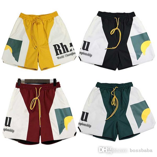 rhude 22 summer new high street fashion sunset letter print color contrast sporty casual loose men's shorts, White;black
rhude 22 summer new high street fashion sunset letter print color contrast sporty casual loose men's shorts, White;black