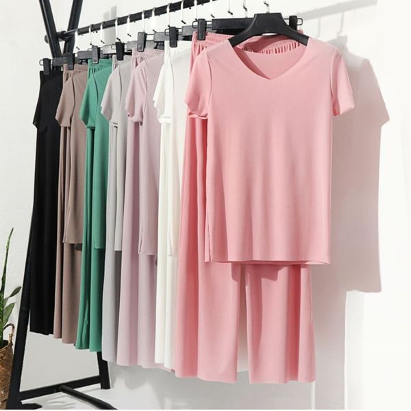 women's sleepwear female home clothes 2 pieces set lady home suit summer women lounge wear autumn loose homewear suit for women pajamas, Black;red
women's sleepwear female home clothes 2 pieces set lady home suit summer women lounge wear autumn loose homewear suit for women pajamas, Black;red