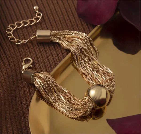 punk style exaggerated multi-layer chain bracelet vintage big ball personality hand jewelry for women & girls, Golden;silver
punk style exaggerated multi-layer chain bracelet vintage big ball personality hand jewelry for women & girls, Golden;silver