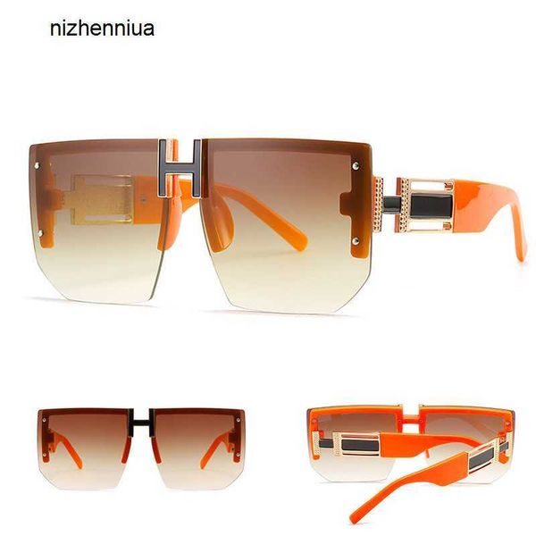 hermm elegant sunglasses 2023 new large frame personalized less trimmed fashion collapsible glasses, White;black
hermm elegant sunglasses 2023 new large frame personalized less trimmed fashion collapsible glasses, White;black