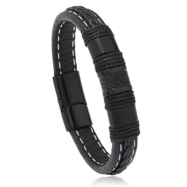 fashion woven mens leather bracelet retro punk rope magnetic snap jewelry, Golden;silver
fashion woven mens leather bracelet retro punk rope magnetic snap jewelry, Golden;silver