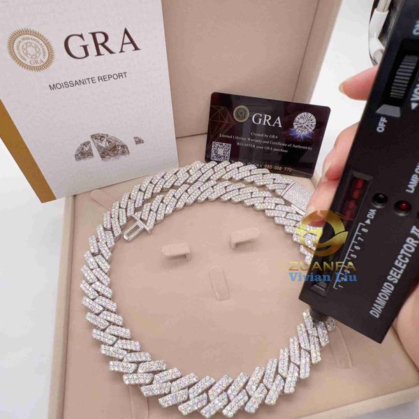 fine jewelry 18mm two row diamond cuban link chain silver 925 vvs moissanite hip hop jewelry men necklace
fine jewelry 18mm two row diamond cuban link chain silver 925 vvs moissanite hip hop jewelry men necklace