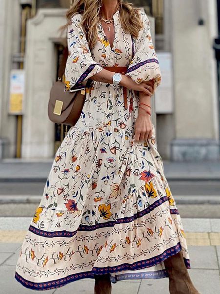casual dresses floral print long women puff sleeve maxi boho summer loose holiday beach female ruffled waist vestidos 230512, Black;gray
casual dresses floral print long women puff sleeve maxi boho summer loose holiday beach female ruffled waist vestidos 230512, Black;gray