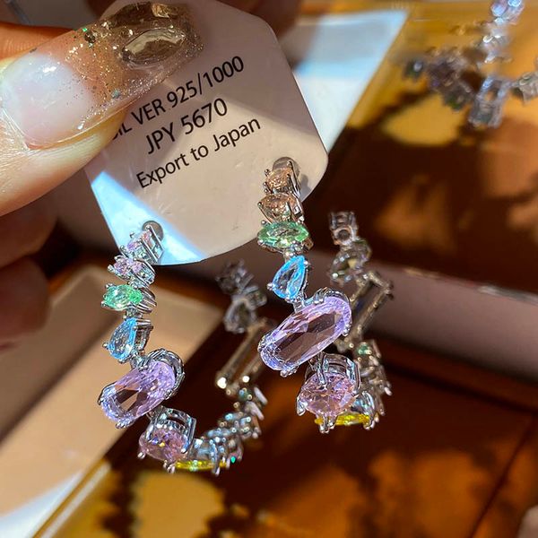 dangle chandelier geometry hoop irregular candy color zircon earrings for women trendy romance sweet fashion jewelry 230515, Silver
dangle chandelier geometry hoop irregular candy color zircon earrings for women trendy romance sweet fashion jewelry 230515, Silver