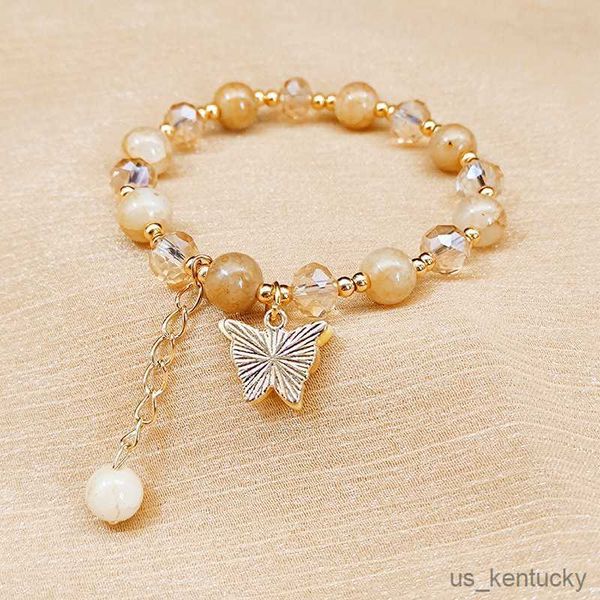 charm bracelets new korean butterfly bracelet for women colorful crystal beaded bracelet daisy flowers handmade women fashion jewelry, Golden;silver
charm bracelets new korean butterfly bracelet for women colorful crystal beaded bracelet daisy flowers handmade women fashion jewelry, Golden;silver