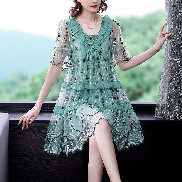 casual dresses embroidery mesh hollow out midi dress women boho elegant bodycon casual dress summer fashion light beach sundress 230515, Black;gray
casual dresses embroidery mesh hollow out midi dress women boho elegant bodycon casual dress summer fashion light beach sundress 230515, Black;gray