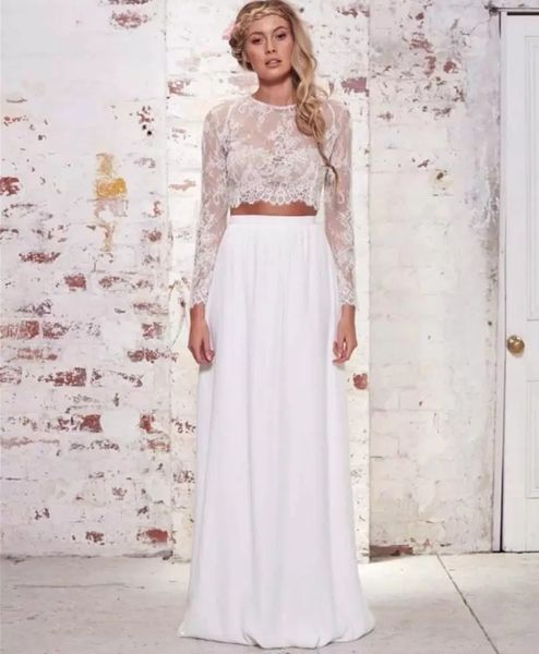 wedding dress 2 piece beach chiffon a line floor length buttons back bridal party gowns elegant boho vestidos de novia custom made, White
wedding dress 2 piece beach chiffon a line floor length buttons back bridal party gowns elegant boho vestidos de novia custom made, White