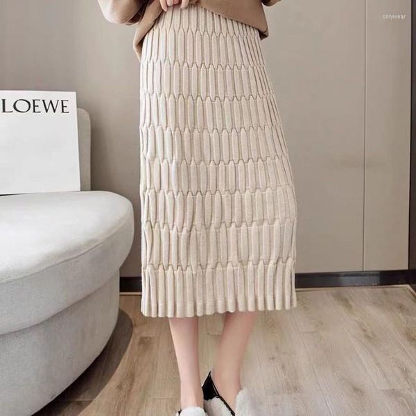 Skirts 2023 Arrival Autumn Women All-matched Elegant Slim Knitted Mid-calf Skirt Casual Elastic Waist Pencil P448, Green
Skirts 2023 Arrival Autumn Women All-matched Elegant Slim Knitted Mid-calf Skirt Casual Elastic Waist Pencil P448, Green