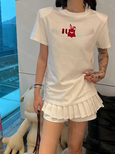 23ss womens t-shirt womens designer clothing tee round neck pure cotton chest bunny logo print short sleeve t-shirt womens clothes, White
23ss womens t-shirt womens designer clothing tee round neck pure cotton chest bunny logo print short sleeve t-shirt womens clothes, White