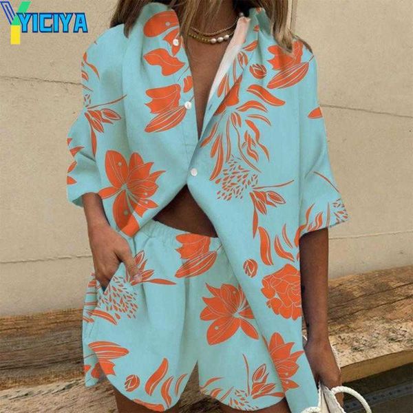 yiciya women's tracksuits 2023 summer casual loose shirt shorts set women's floral print of two fashion pieces for streetwear, Gray
yiciya women's tracksuits 2023 summer casual loose shirt shorts set women's floral print of two fashion pieces for streetwear, Gray