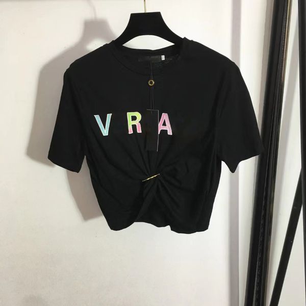 23women's plus size t-shirt designers t-shirts fashion women new alphabet print pin tucked waist short style crop short sleeve ladies, White
23women's plus size t-shirt designers t-shirts fashion women new alphabet print pin tucked waist short style crop short sleeve ladies, White