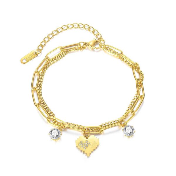 fashion design light luxury titanium steel bracelet female ins style high grade french diamond embedded love hand jewelry, Golden;silver
fashion design light luxury titanium steel bracelet female ins style high grade french diamond embedded love hand jewelry, Golden;silver