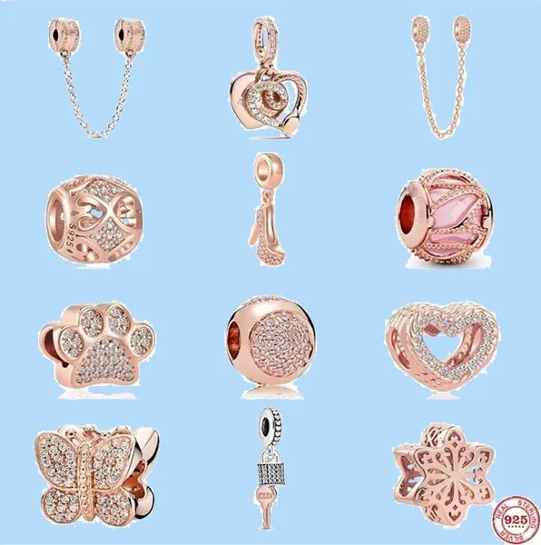 925 charm beads accessories fit pandora charms jewelry dangle charm women beads jewelry gift wholesale new shiny rose gold safety chain pend, Black
925 charm beads accessories fit pandora charms jewelry dangle charm women beads jewelry gift wholesale new shiny rose gold safety chain pend, Black