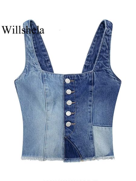 women's tanks camis willshela women fashion denim patchwork crop single breasted cropped camisole vintage straps square collar female c, White
women's tanks camis willshela women fashion denim patchwork crop single breasted cropped camisole vintage straps square collar female c, White