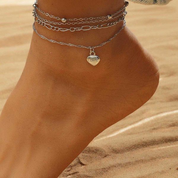 selling multi layer love anklet fashion vintage pendant bracelet bohemian summer four piece set, Red;blue
selling multi layer love anklet fashion vintage pendant bracelet bohemian summer four piece set, Red;blue