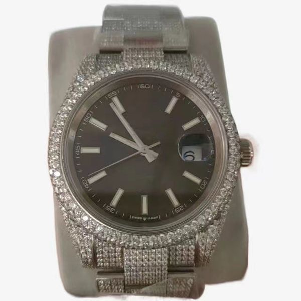 bust down luxury brand mechanical watch designer factory v3 version 41mm 324sc automatic mechanical movement full ice luxury ro blinbling wa, Slivery;brown
bust down luxury brand mechanical watch designer factory v3 version 41mm 324sc automatic mechanical movement full ice luxury ro blinbling wa, Slivery;brown