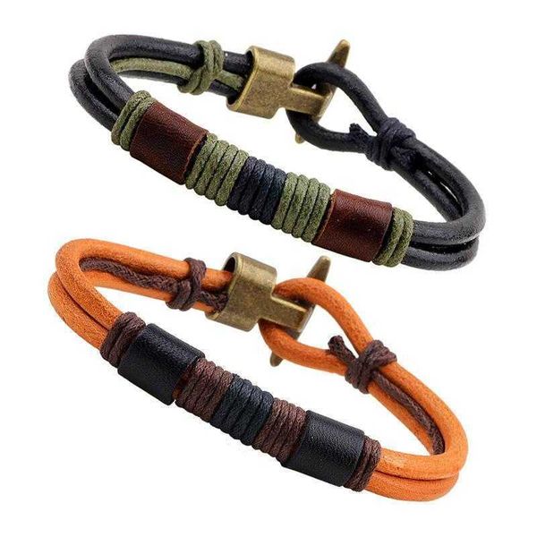 korean style amazon ancient bronze bracelet leather rope winding a pair of buckles ornament wholesale, Golden;silver
korean style amazon ancient bronze bracelet leather rope winding a pair of buckles ornament wholesale, Golden;silver