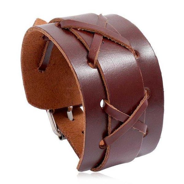 mens retro cattle leather bracelet personality motorcycle riding width ornament, Golden;silver
mens retro cattle leather bracelet personality motorcycle riding width ornament, Golden;silver