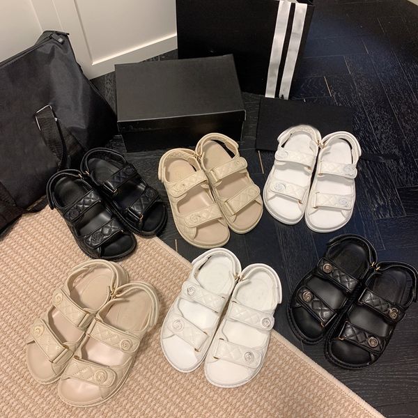 women flat dad sandals designer summer shoes real leather metal logo open toe black white solid leopard mules luxury sandels
women flat dad sandals designer summer shoes real leather metal logo open toe black white solid leopard mules luxury sandels