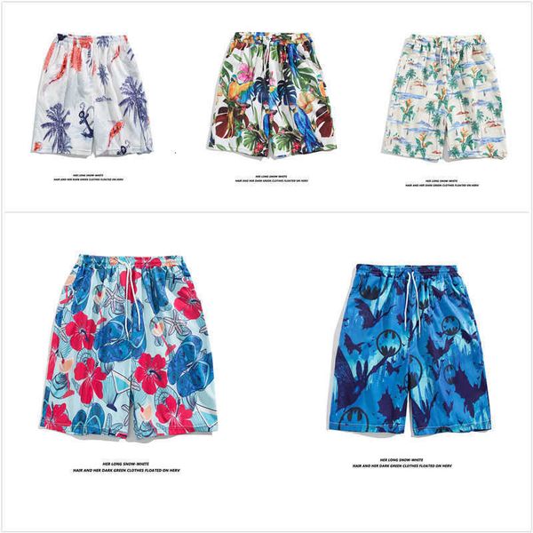 men's clothing hawaiian flower shorts trend versatile loose fitting student casual beach and seaside couple's capris, White;black
men's clothing hawaiian flower shorts trend versatile loose fitting student casual beach and seaside couple's capris, White;black