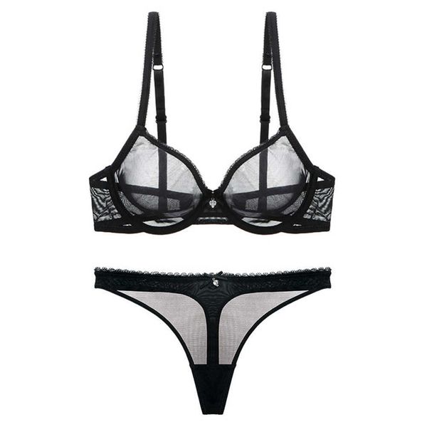 varsbaby transparent bra mesh breathable underwear set perspective thong big bow womens briefs, Red;black
varsbaby transparent bra mesh breathable underwear set perspective thong big bow womens briefs, Red;black