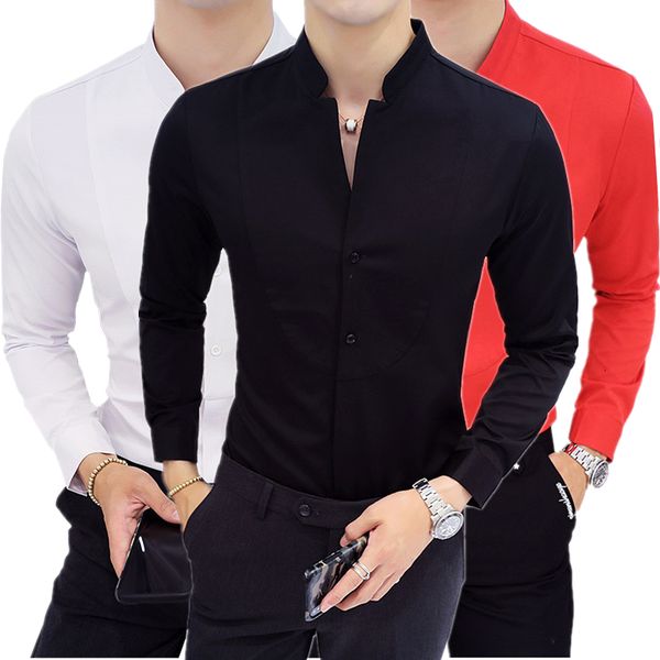 men's casual shirts style male spring long sleeve shirtsmen's stand collar pure slim fit business shirtsplus size s-5xl 230515, White;black
men's casual shirts style male spring long sleeve shirtsmen's stand collar pure slim fit business shirtsplus size s-5xl 230515, White;black