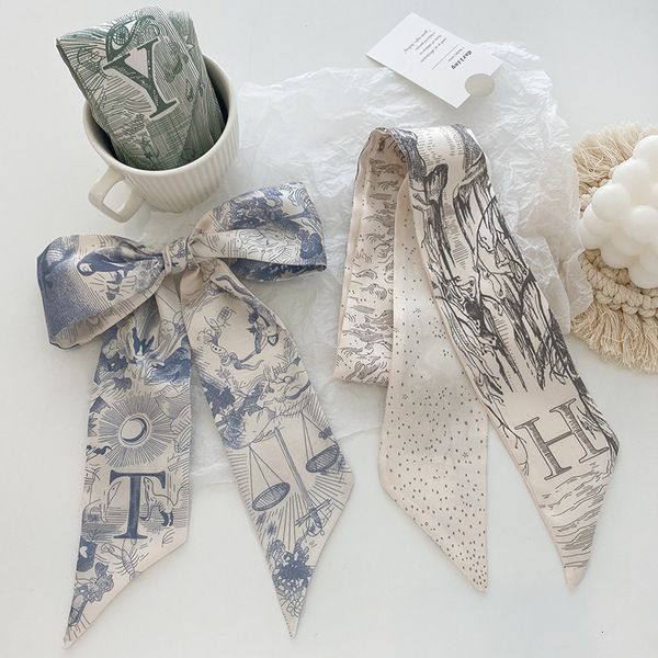 sarongs super beautiful scarf 26 letters silk scarf headband jungle alphabet print bag streamer women fashion brand design silk scarf 230515, Blue;gray
sarongs super beautiful scarf 26 letters silk scarf headband jungle alphabet print bag streamer women fashion brand design silk scarf 230515, Blue;gray