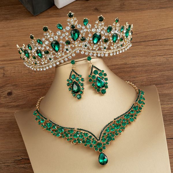 bridal wedding crown headwear three piece set of blue super immortal beauty wedding dress atmospheric crown transparent crystal rhinestone g, Silver
bridal wedding crown headwear three piece set of blue super immortal beauty wedding dress atmospheric crown transparent crystal rhinestone g, Silver