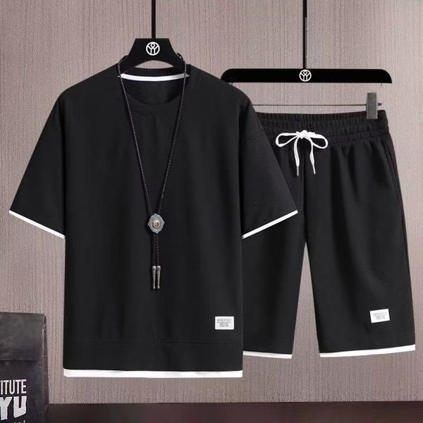 men's tracksuits summer fashion trend solid color suit men's casual loose comfortable breathable high-quality large size two-piece, Gray
men's tracksuits summer fashion trend solid color suit men's casual loose comfortable breathable high-quality large size two-piece, Gray