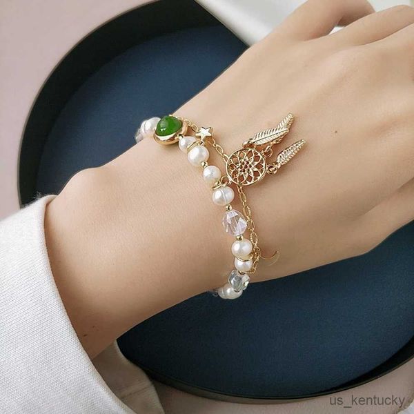 charm bracelets romantic double layer pearl charm bracelet fashion lti-layer cute girl bracelet for women party holiday gift jewelry, Golden;silver
charm bracelets romantic double layer pearl charm bracelet fashion lti-layer cute girl bracelet for women party holiday gift jewelry, Golden;silver