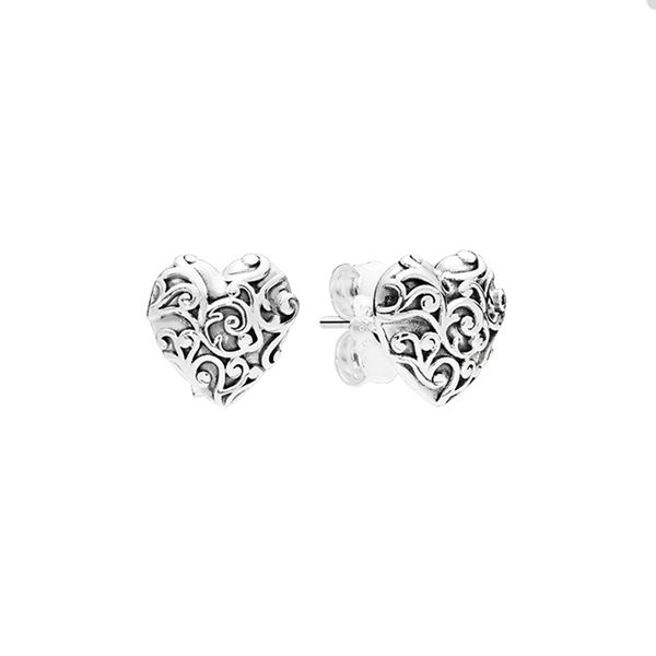 vintage pattern heart shape stud earrings for pandora jewelry 925 sterling silver wedding earring set for women girlfriend gift love earring, Golden;silver
vintage pattern heart shape stud earrings for pandora jewelry 925 sterling silver wedding earring set for women girlfriend gift love earring, Golden;silver