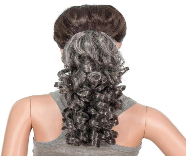 real human short screw curls ash gray ponytail extensions clip in drawstring curly pony tail hairpiece jaw clip hair extension4015635, Black
real human short screw curls ash gray ponytail extensions clip in drawstring curly pony tail hairpiece jaw clip hair extension4015635, Black