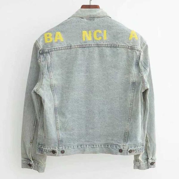 mens jackets designer denim jacket classic fluorescent letters heavy industry washed denim coat men women lapel cardigan coats, Black;brown
mens jackets designer denim jacket classic fluorescent letters heavy industry washed denim coat men women lapel cardigan coats, Black;brown