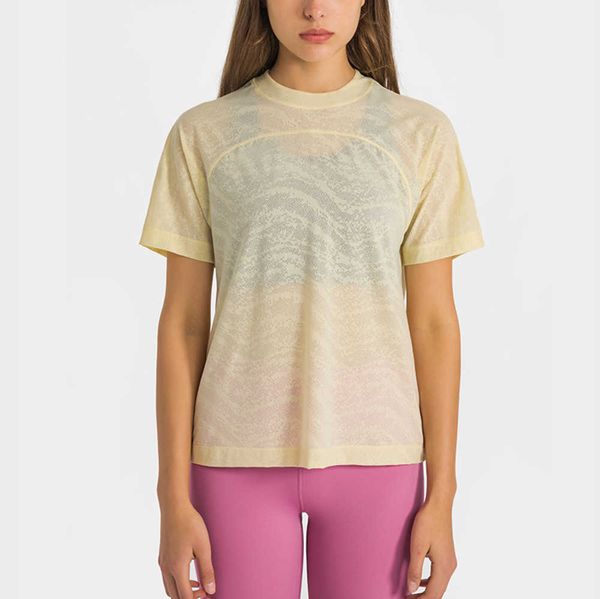 lu-22 short sleeve quick-drying yoga shirts ice-feel breathable lightweight sports jacquard stitching women fitness clothes sunscreen design, White
lu-22 short sleeve quick-drying yoga shirts ice-feel breathable lightweight sports jacquard stitching women fitness clothes sunscreen design, White