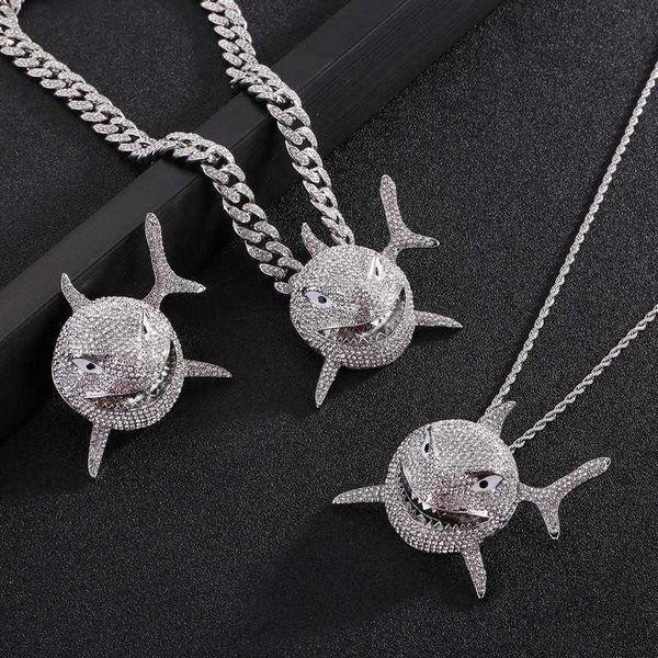 european and american necklace hip hop pendant shark full shark diamond rap male personality zircon chain 6ix9ine trend, Silver
european and american necklace hip hop pendant shark full shark diamond rap male personality zircon chain 6ix9ine trend, Silver