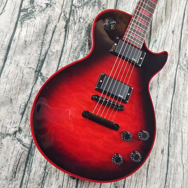 promotion quilted maple crimson red window burst electric guitar ebony fingerboard, red binding, red inlay, spider serial number
promotion quilted maple crimson red window burst electric guitar ebony fingerboard, red binding, red inlay, spider serial number