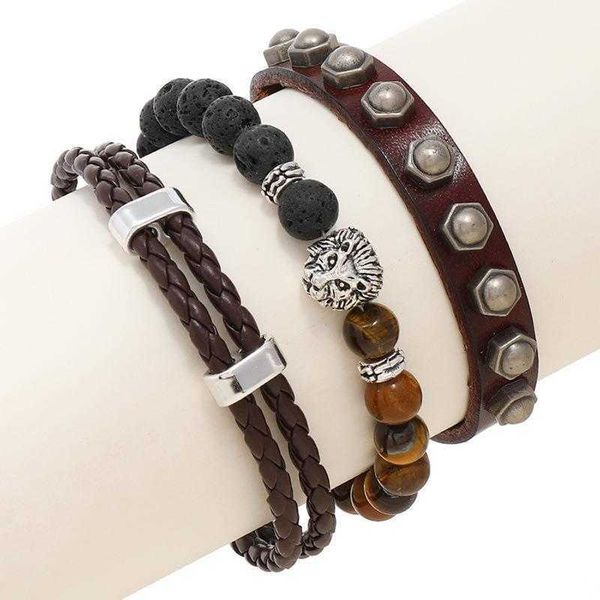 personality street trend mens charm leather ornament retro style bracelet diy three piece combination, Golden;silver
personality street trend mens charm leather ornament retro style bracelet diy three piece combination, Golden;silver