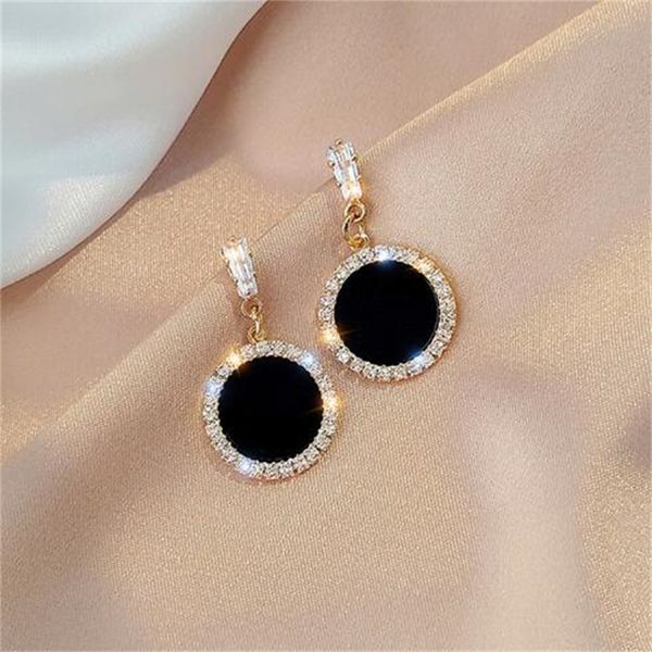 new black round rhinestone earrings fashion simple versatile style women's wedding earrings jewelry ae770, Silver
new black round rhinestone earrings fashion simple versatile style women's wedding earrings jewelry ae770, Silver