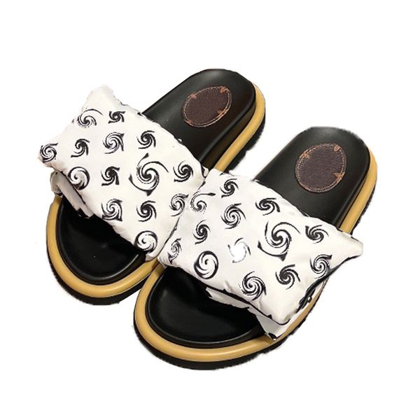 designer pool pillow slides woman sandals flat comfort mules summer men sliders classic prints beach shoes with box, Black
designer pool pillow slides woman sandals flat comfort mules summer men sliders classic prints beach shoes with box, Black