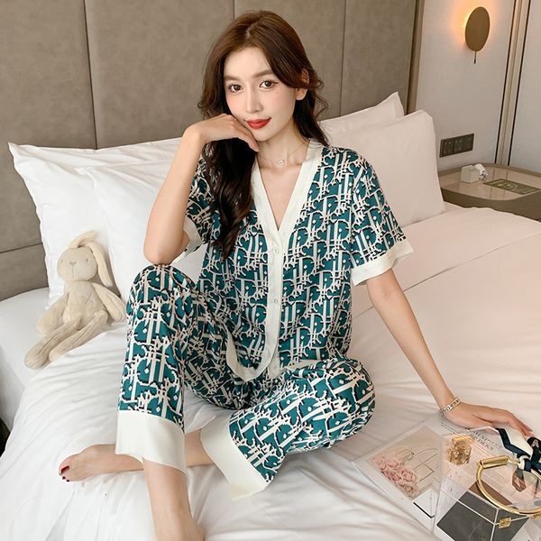 women's sleepwear short sleeve female sleep set print flower 2pcs pajamas suit casual summer sleepwear intimate lingerie with pocket 23, Black;red
women's sleepwear short sleeve female sleep set print flower 2pcs pajamas suit casual summer sleepwear intimate lingerie with pocket 23, Black;red