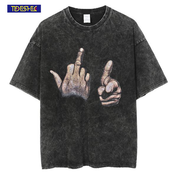 men's t-shirts retro tshirt men oversized despise gesture graphic t-shirt hip-hop streetwear cotton summer washed short sleeve vintage, White;black
men's t-shirts retro tshirt men oversized despise gesture graphic t-shirt hip-hop streetwear cotton summer washed short sleeve vintage, White;black